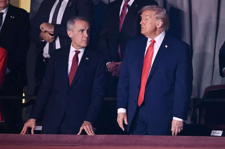 Trump warned ‘keep jokes to one side’ in awkward World Cup moment exposed by lip reader