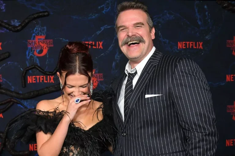 David Harbour’s cheeky comment to Millie Bobby Brown at Stranger Things premiere