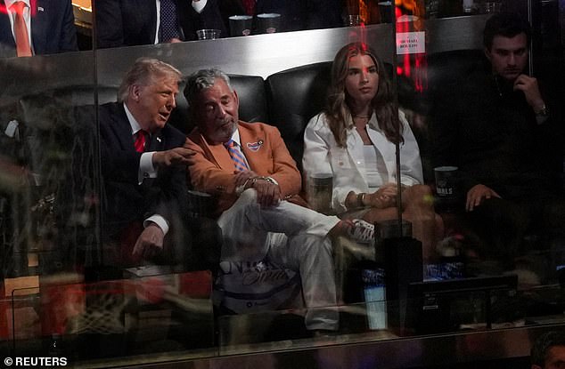 Donald Trump’s threat to Knicks fans revealed by lipreader in secret chat with MSG owner James Dolan during Spurs loss