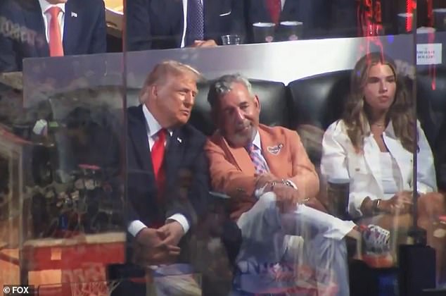 EXCLUSIVE: Donald Trump’s threat to Knicks fans revealed by lipreader in secret chat with MSG owner James Dolan during Spurs loss