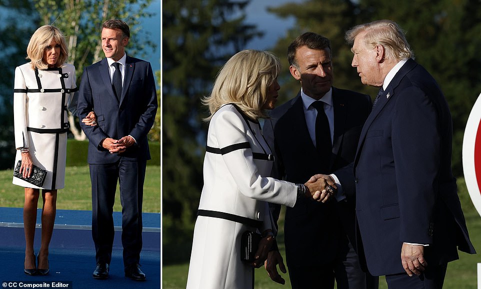 The Macrons and Trump