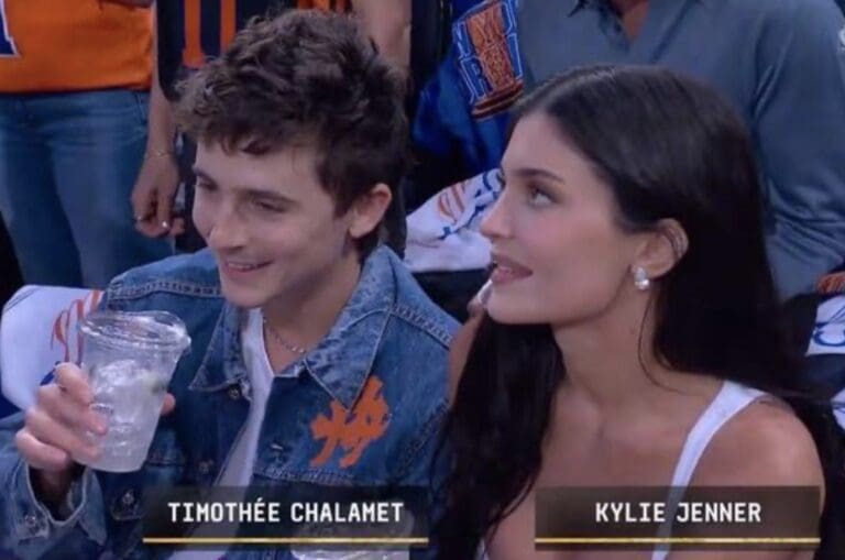 Kylie Jenner giggles as Timothée Chalamet makes cheeky quip at NBA Finals