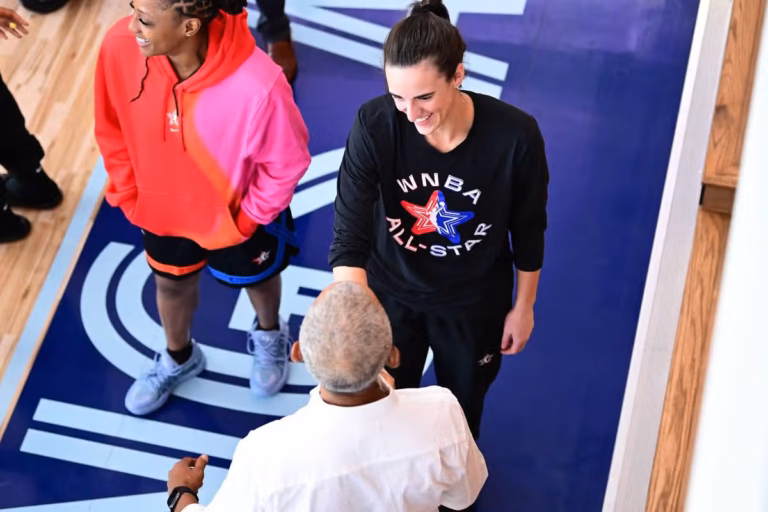 Lip reader spots what Caitlin Clark promised Barack Obama amid WNBA controversy
