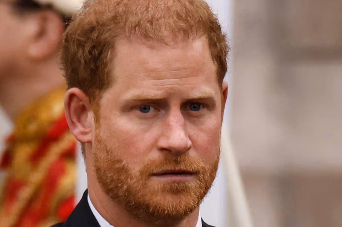 Prince Harry looking strained