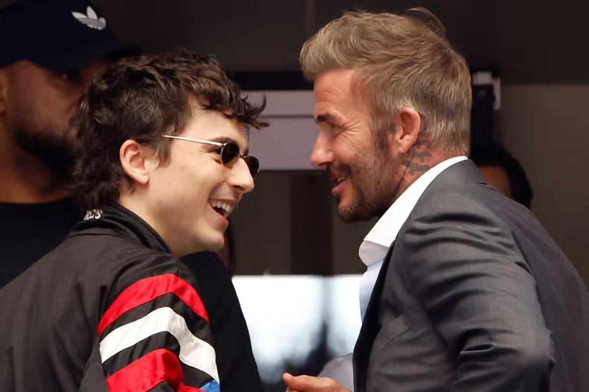 David Beckham and Timothée Chalamet