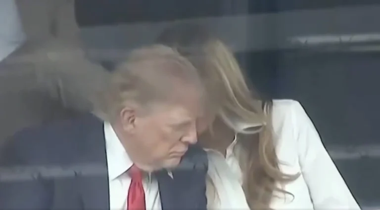 Trump and Melania’s Seemingly ‘Brisk’ Convo at Indycar Race Goes Viral